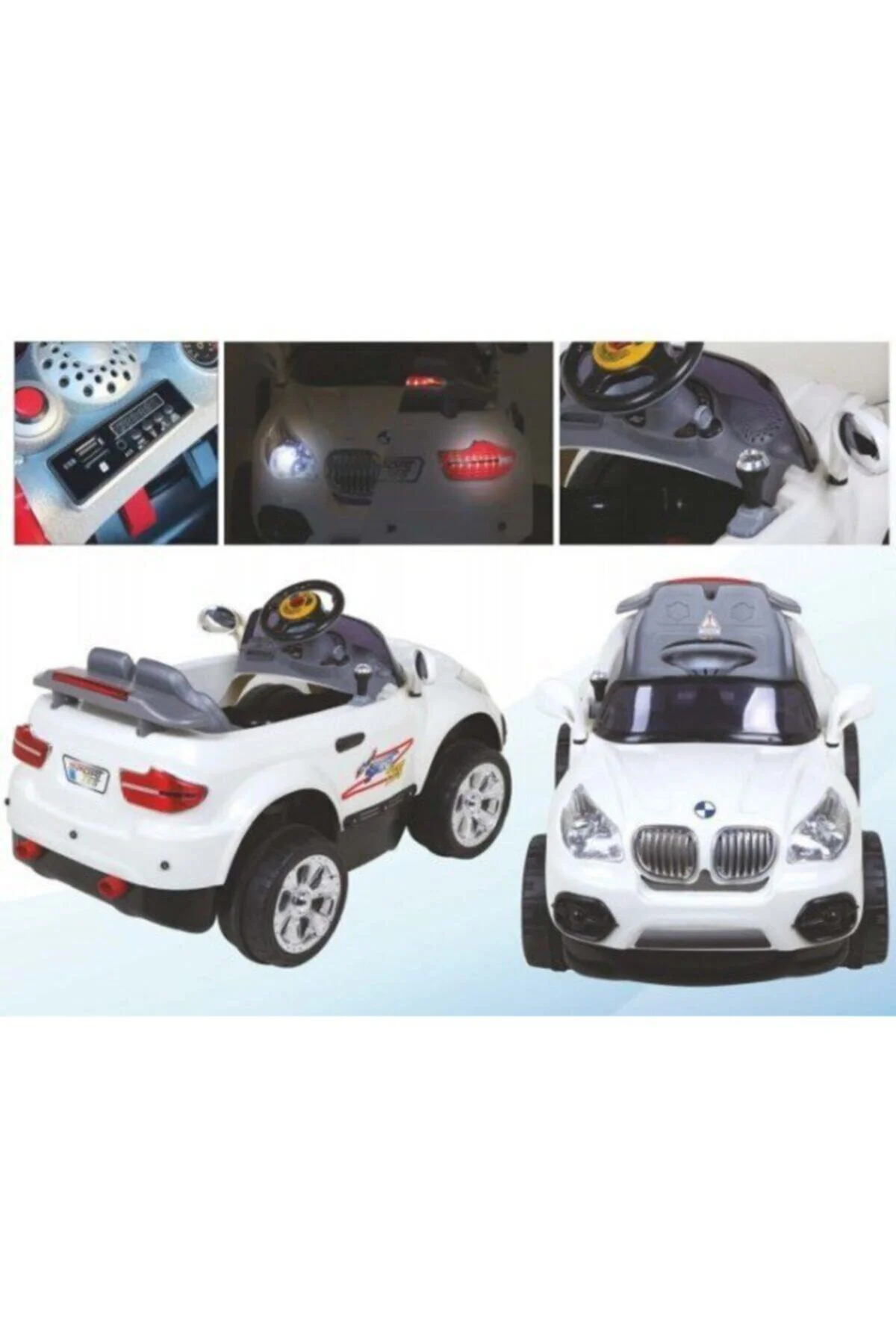 Aliş Uzaktan Kumandalı Tx5 Sport Bmw Model Akülü Araba 12 Volt 12 Amper Beyaz