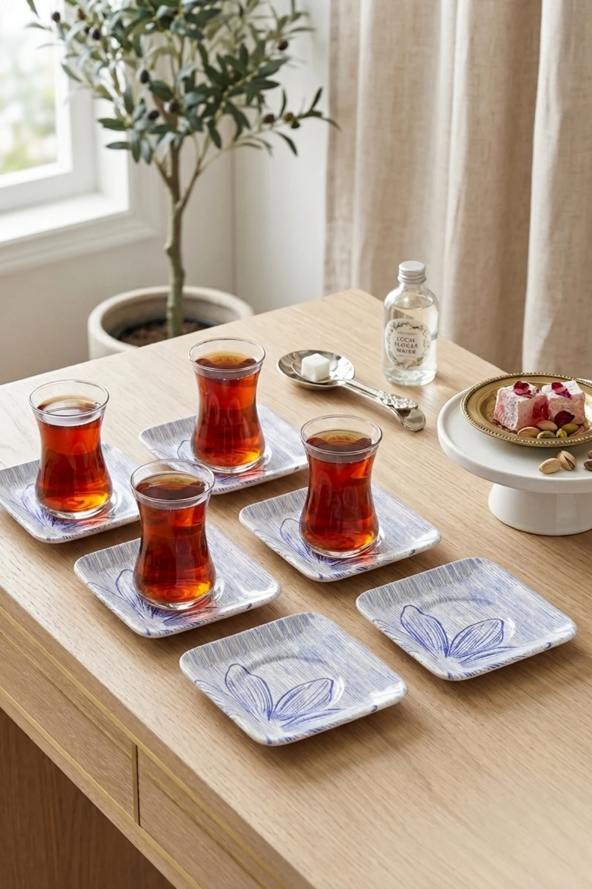 Alisa Plaza Kare Çay Tabağı 6 Adet 11 Cm