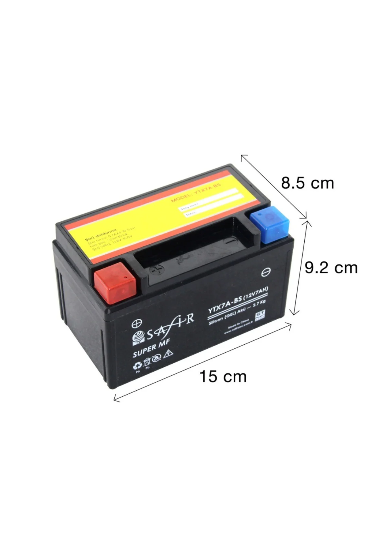 ALKAN AKÜ YTX7A-BS (MF) 12V 7AH SCT VE MOTOSİKLETLER İLE UYUMLU ALKAN AKÜ YTX7A-BS (MF) 12V 7AH SCT VE MOTOSİKLETLER İLE UYUMLU
