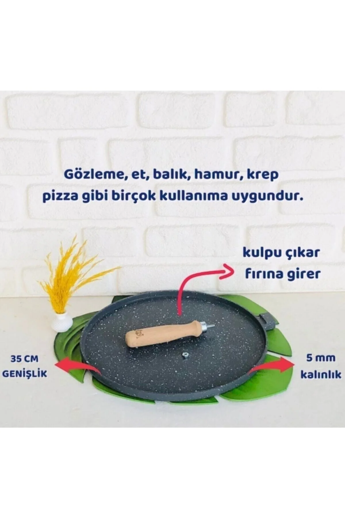 Alkar Bazlama Gözleme Tavası Alüminyum Döküm