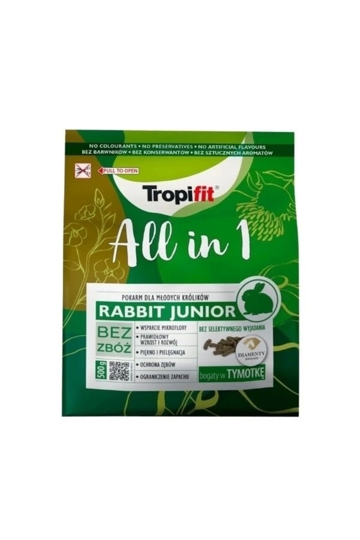 Tropifit All İn 1 Tahilsiz Yavru Tavşan Yemi 500 Gr