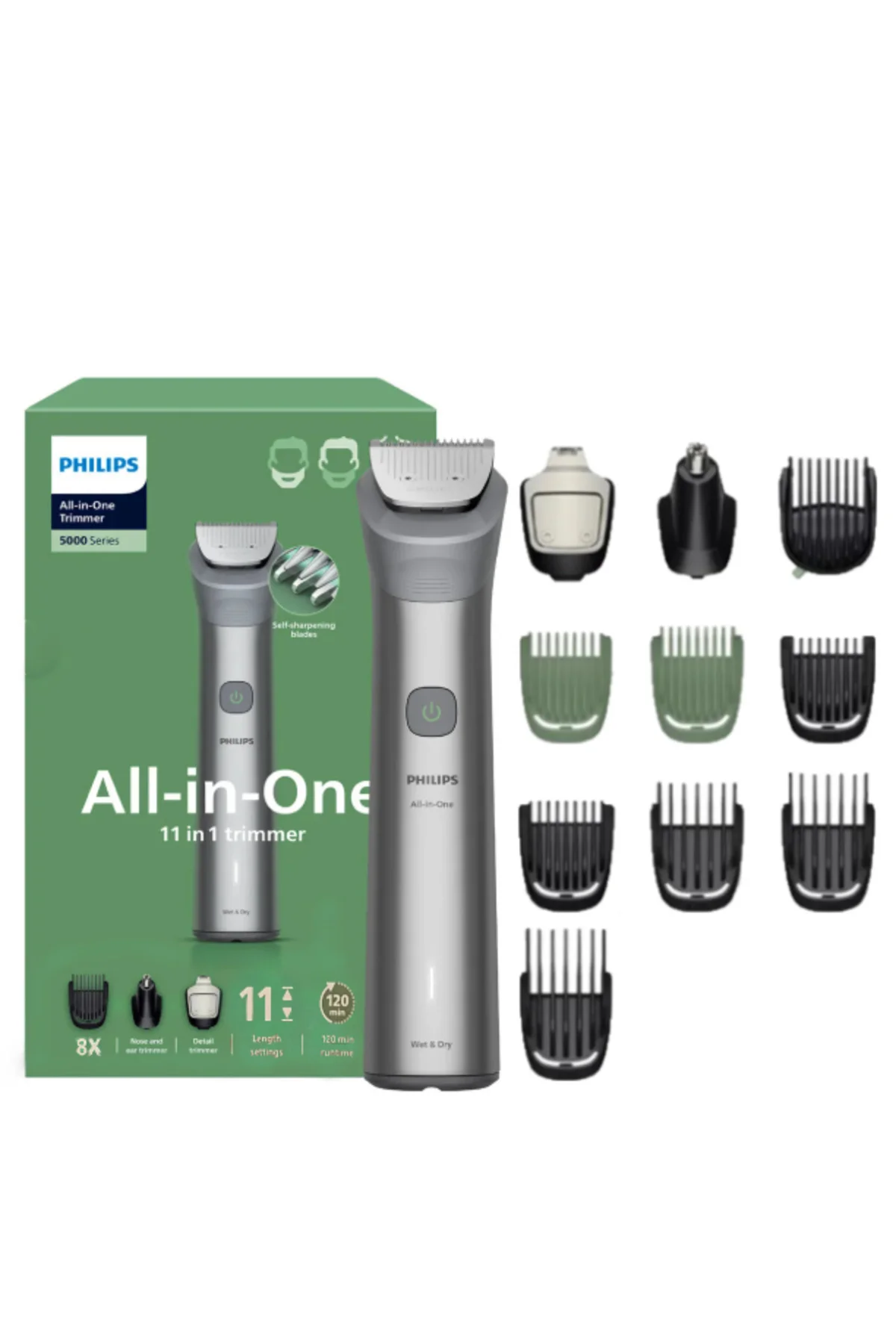 All-in-One Trimmer 5000 Series 11'i 1 arada erkek bakım seti MG59
