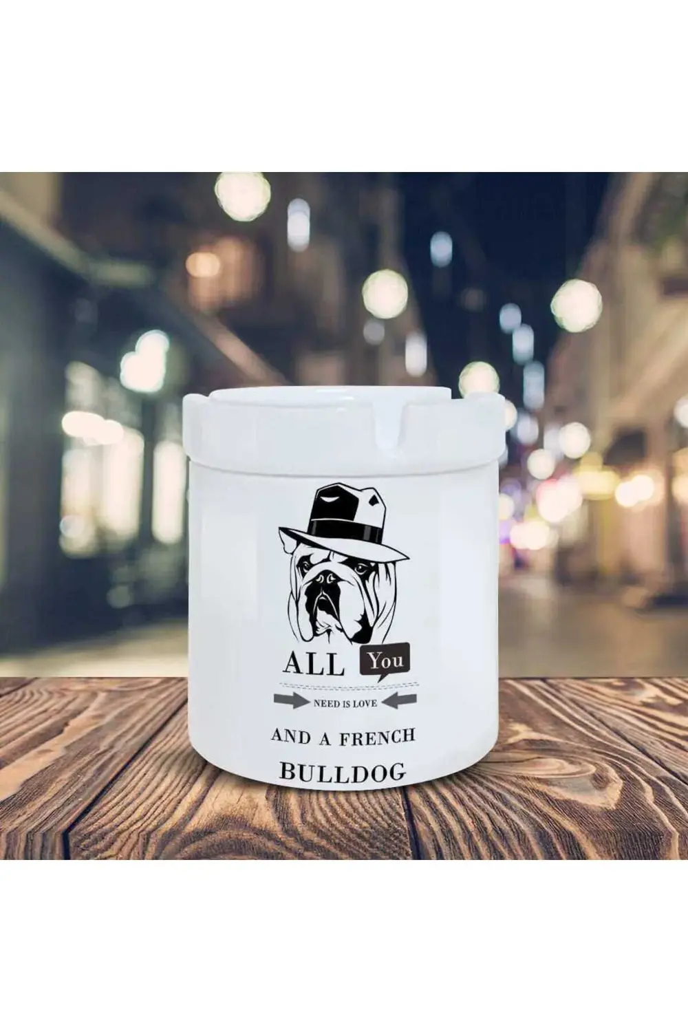 All You Need Is Love Yazılı Köpek Küllük Baskılı Kül Tablası-7387