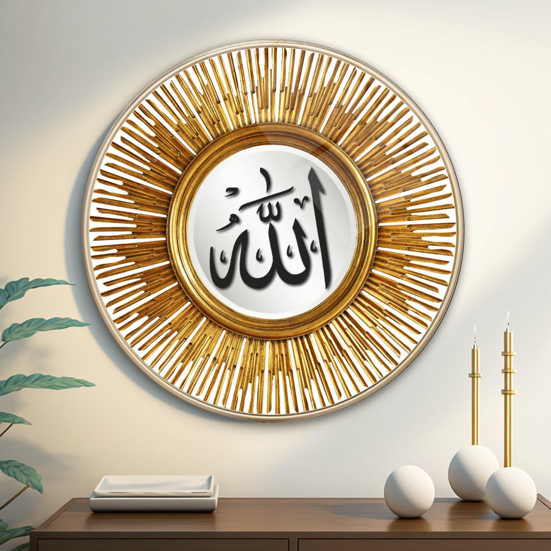 Allah Lafzı Yuvarlak Cam Tablo | Hediyelik, Dekoratif, Ofis, Mutf Allah Lafzı Yuvarlak Cam Tablo | Hediyelik, Dekoratif, Ofis, Mutf