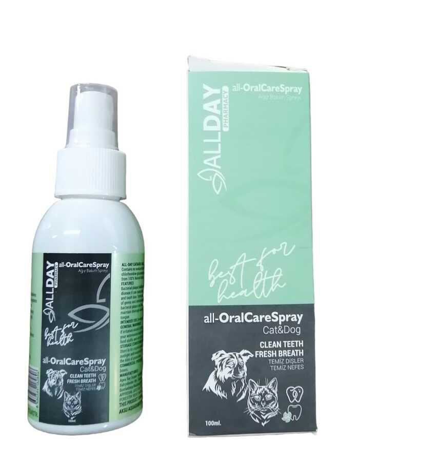 AllDay OralCare Dental Kedi Köpek Ağız Bakım Sprey 100 Ml AllDay OralCare Dental Kedi Köpek Ağız Bakım Sprey 100 Ml
