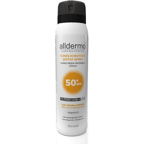 Alldermo  Güneş Koruyucu Şeffaf Sprey Spf50+ 150 Ml