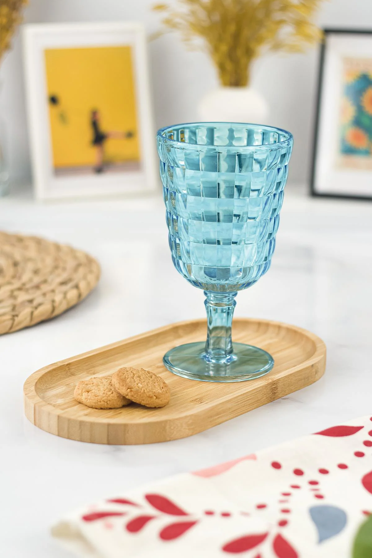 Allegra Aquamarin Kadeh Bardak - 450 ml Tekli Akrilik Malzeme - Cam Değildir Kırılmaya Dayanıklı
