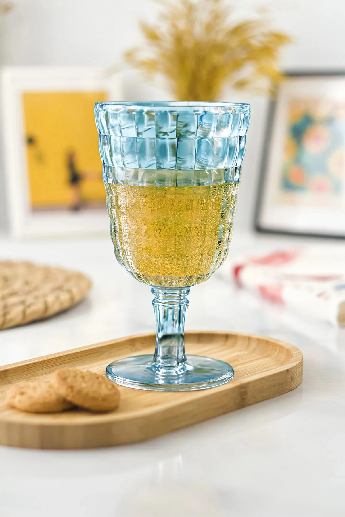Allegra Aquamarin Kadeh Bardak - 450 ml Tekli Akrilik Malzeme - C