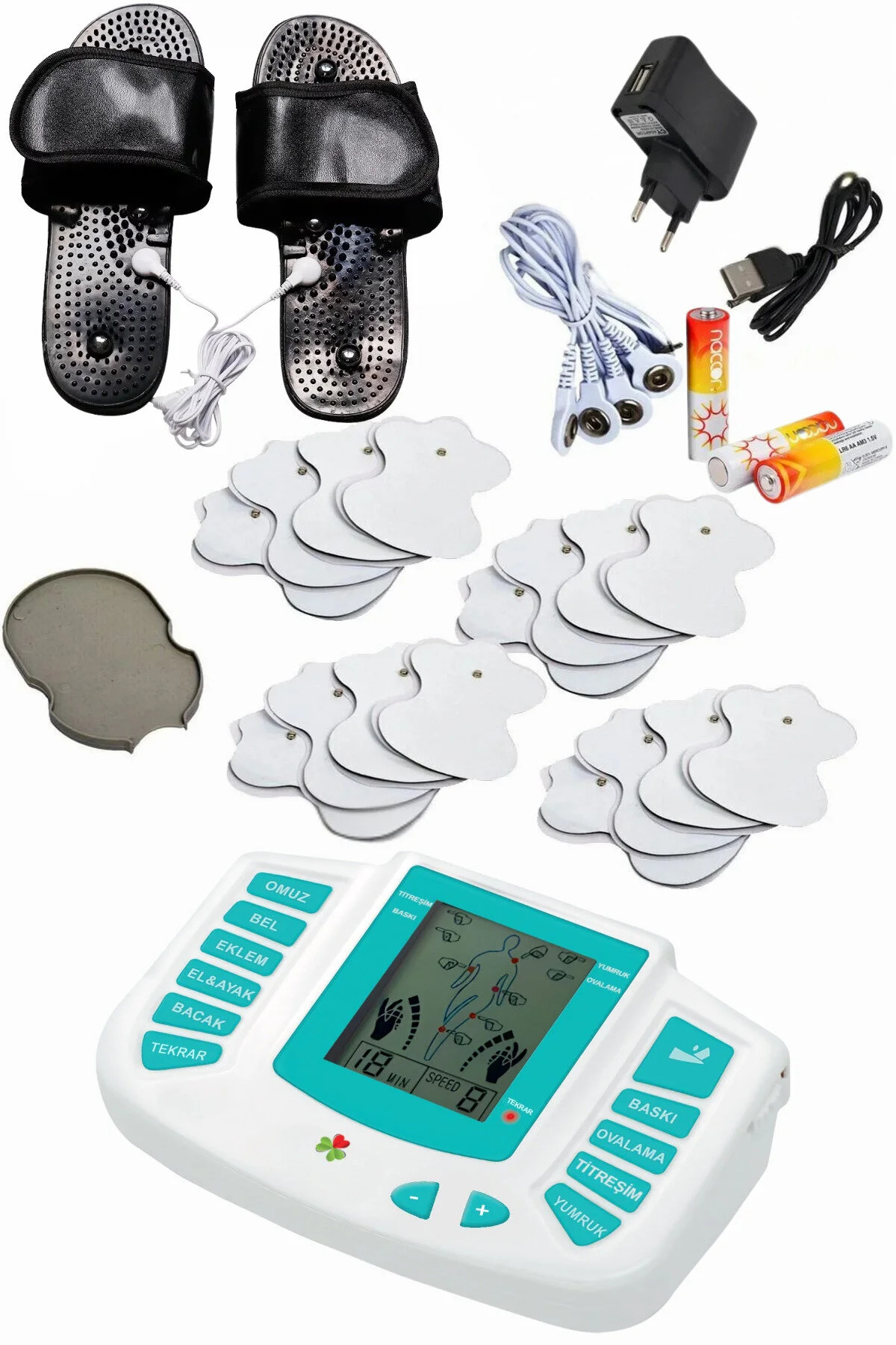 Allife 16 Pedli Ve Terlikli Fizik Tedavi Tens Cihazı Masaj Aleti 