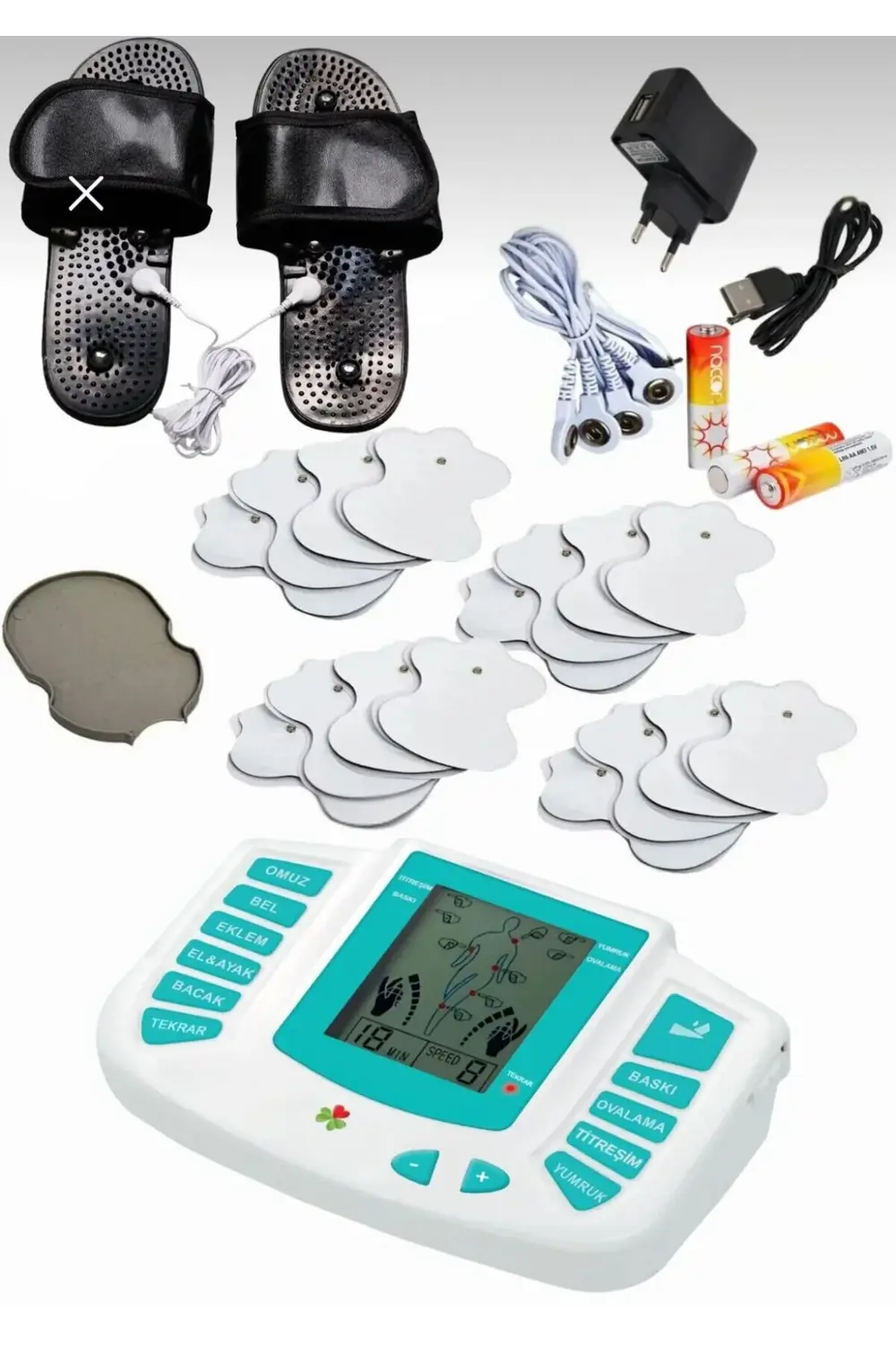 Allife 16 PEDLİ VE TERLİKLİ FİZİK TEDAVİ TENS CİHAZI MASAJ ALETİ