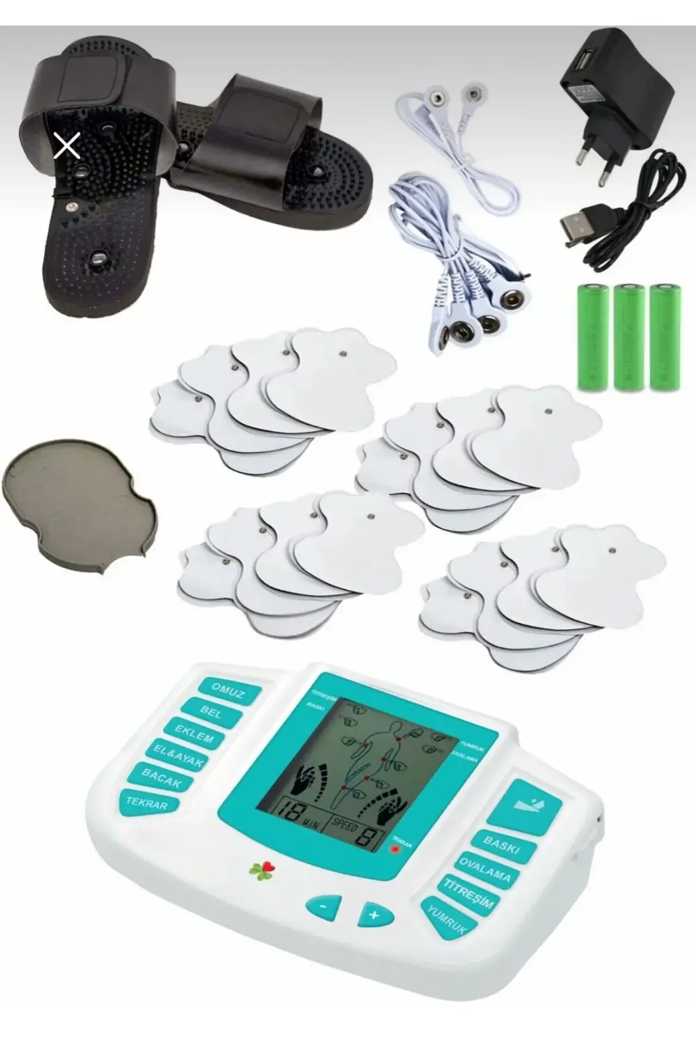 Allife 16 PEDLİ VE TERLİKLİ FİZİK TEDAVİ TENS CİHAZI MASAJ ALETİ