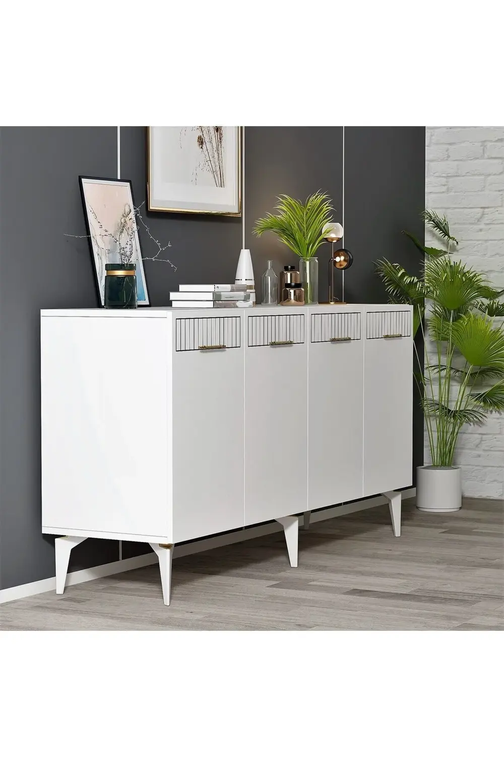 ALLVİN LAZER DESENLİ KONSOL BEYAZ