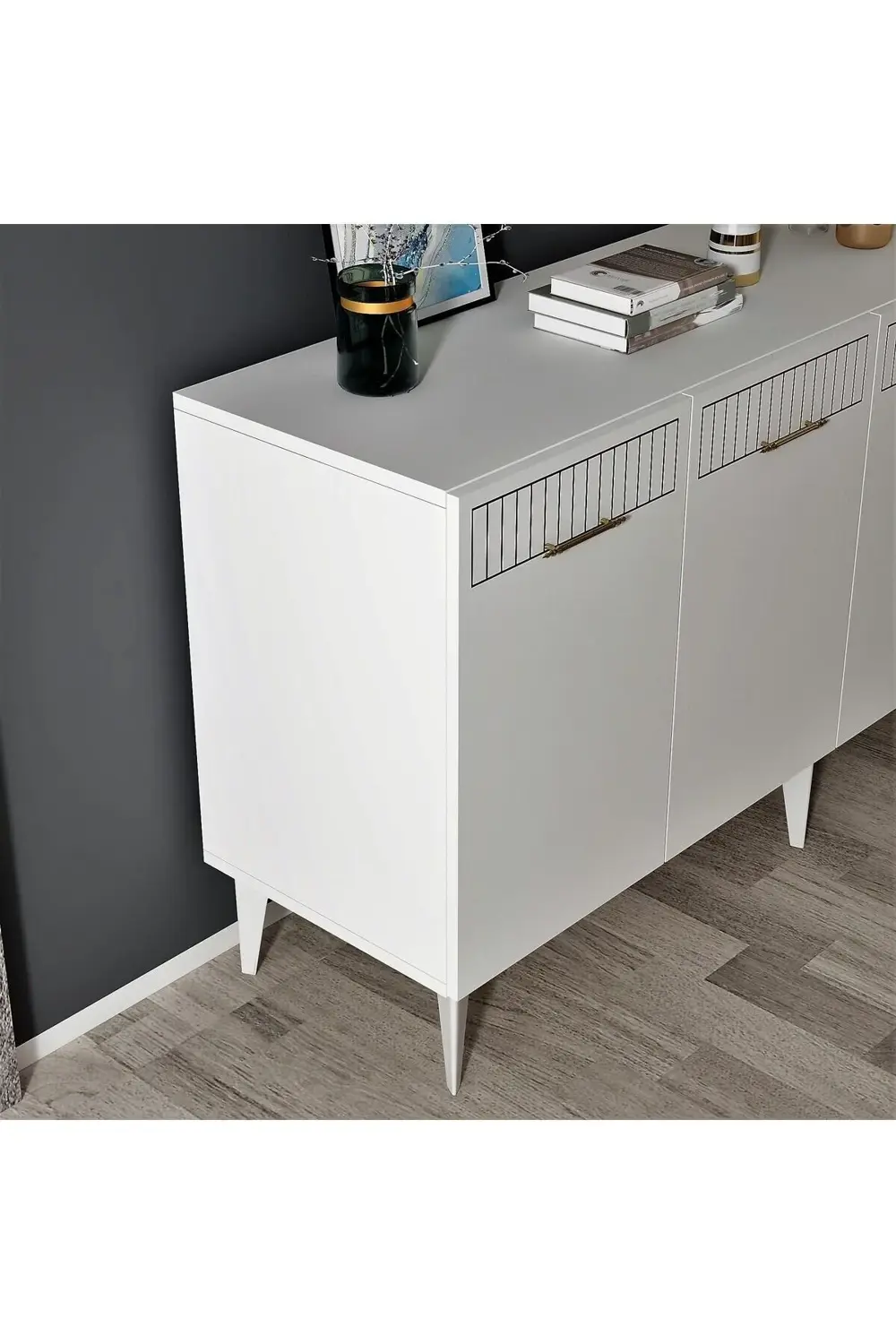 ALLVİN LAZER DESENLİ KONSOL BEYAZ