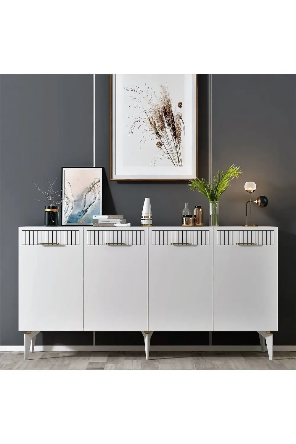 ALLVİN LAZER DESENLİ KONSOL BEYAZ