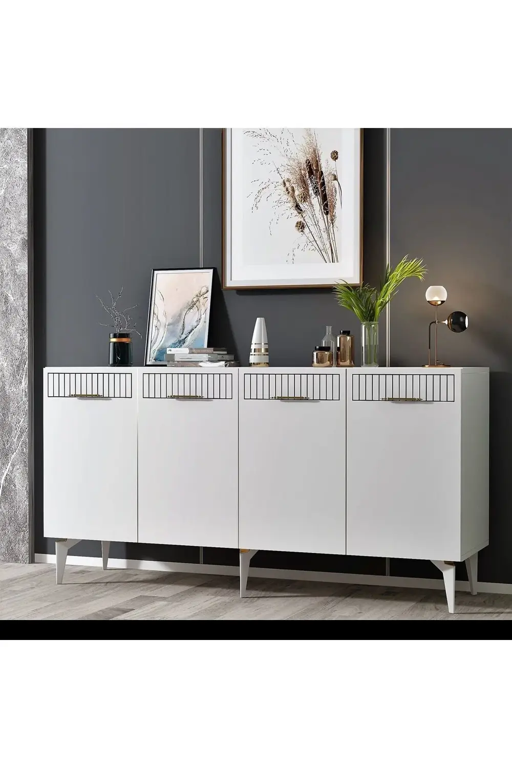 ALLVİN LAZER DESENLİ KONSOL BEYAZ