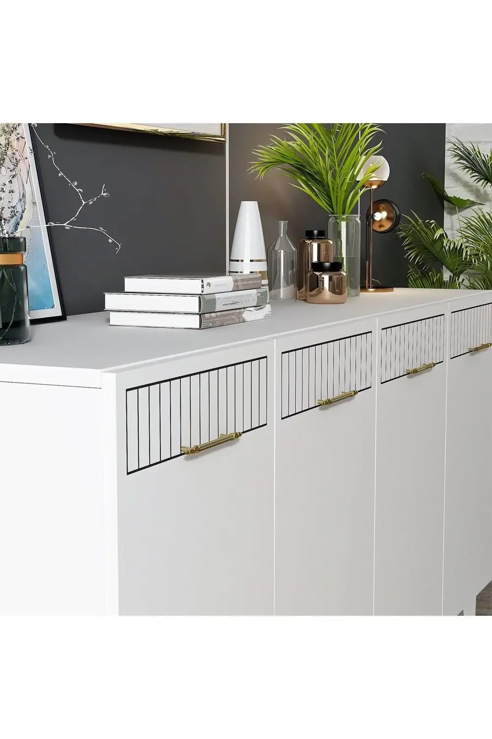 ALLVİN LAZER DESENLİ KONSOL BEYAZ