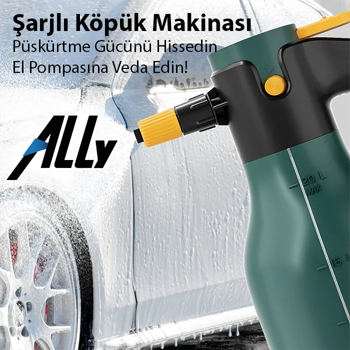 ALLY 2L Yüksek Basınçlı Şarjlı Köpük Makinası Oto Yıkama Pompası Köpük Püskürtücü-1852 ALLY 2L Yüksek Basınçlı Şarjlı Köpük Makinası Oto Yıkama Pompası Köpük Püskürtücü-1852