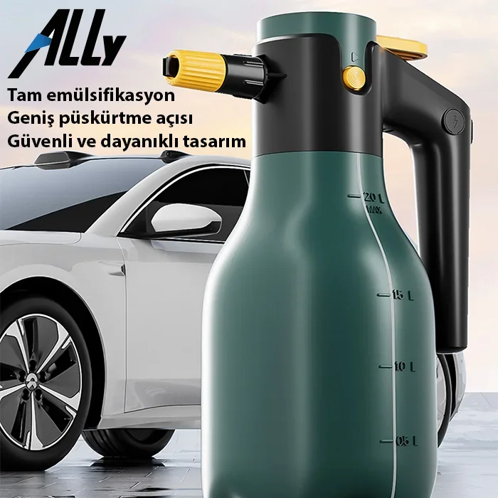 Ally 2L Yüksek Basınçlı Şarjlı Köpük Makinesi - Oto Yıkama Pompası ve Köpük Püskürtücü