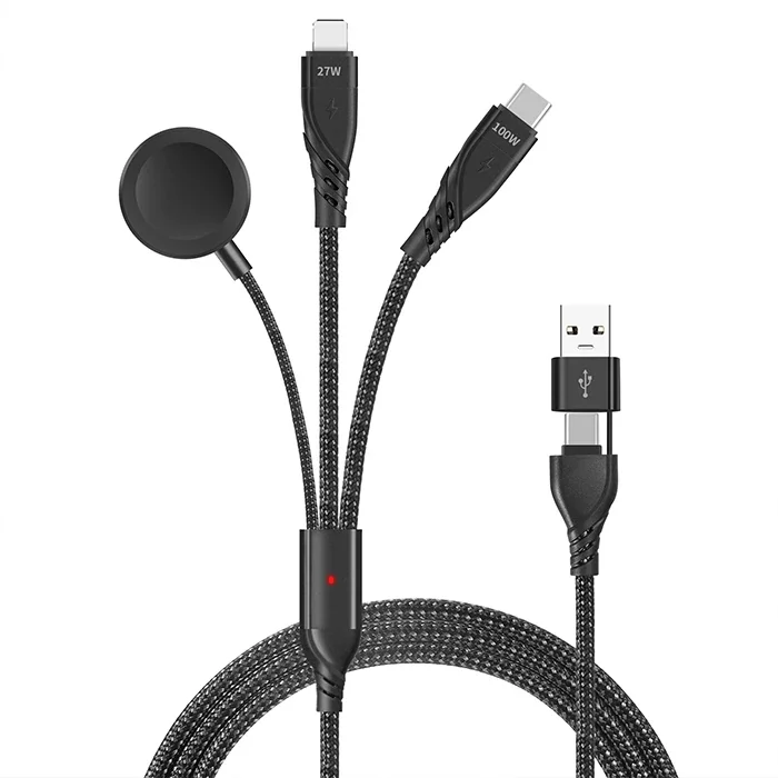 Ally 2x Type-c 100W-27W + Apple Watch İçin Type-c Şarj Kablosu-1852