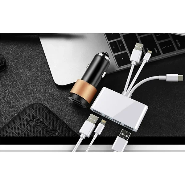 ALLY 3 İN1  İPhone+Usb C+ Usb A Kamera Okuyucu Kart Okuyucu-1852