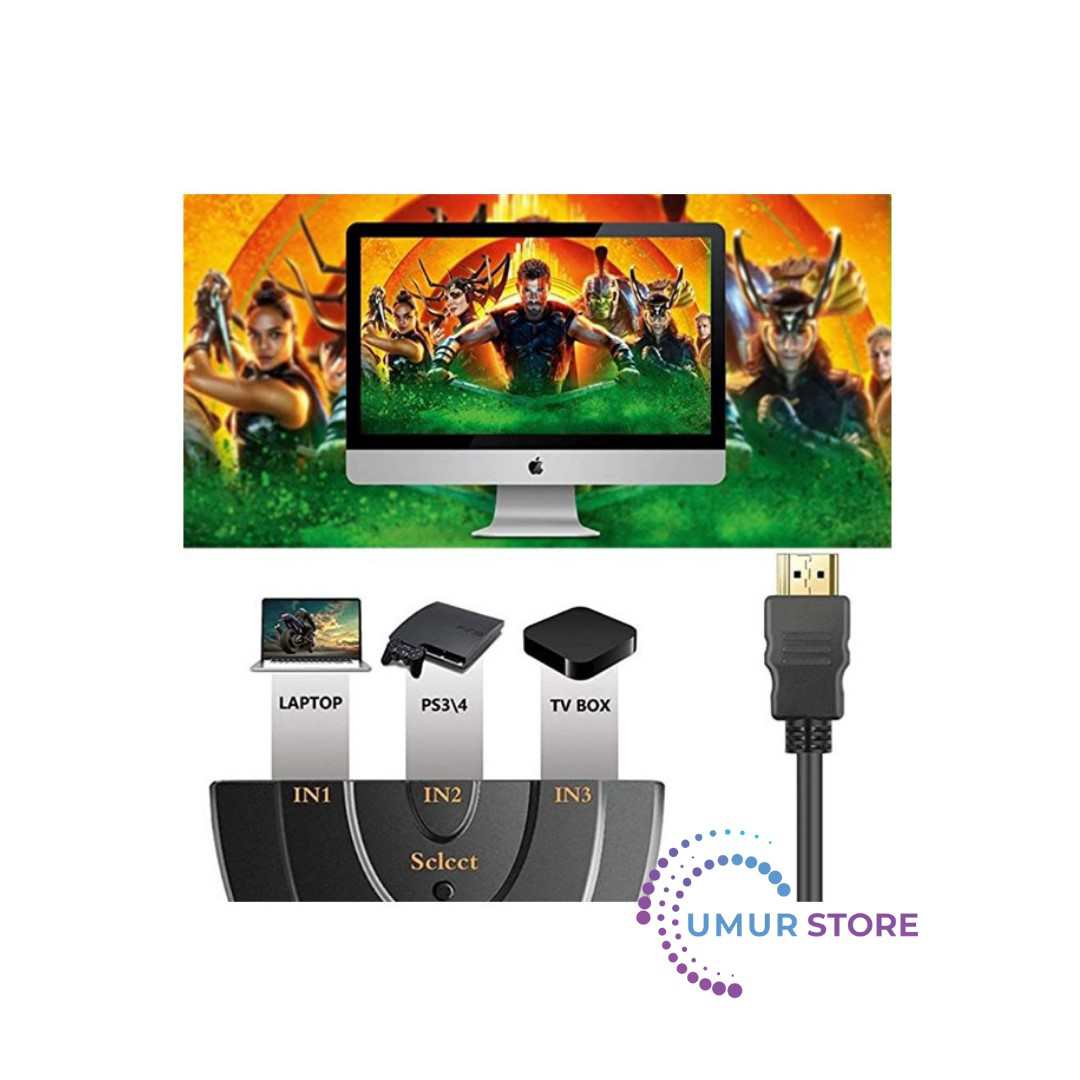 Herz Ally 3 Port Hdmı Çoklayıcı Full Hd Hdmi Switch Herz Ally 3 Port Hdmı Çoklayıcı Full Hd Hdmi Switch