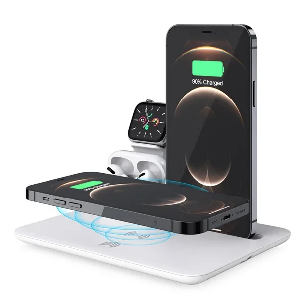 ALLY 4 in1 15W Kablosuz Hızlı Şarj Standı İPhone+İwatch+AirPods Pro Wireless-1852