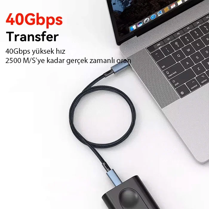 ALLY 40Gbps 240W Type-C 8K Görüntü ve Hızlı Data Şarj Kablosu-1852 ALLY 40Gbps 240W Type-C 8K Görüntü ve Hızlı Data Şarj Kablosu-1852