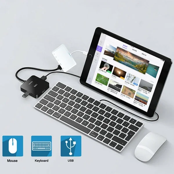Ally 5in1 Lightning HDMI Dijital Av Adaptör+ Otg USB Hub Kamera TF SD Okuyucu-1852 Ally 5in1 Lightning HDMI Dijital Av Adaptör+ Otg USB Hub Kamera TF SD Okuyucu-1852