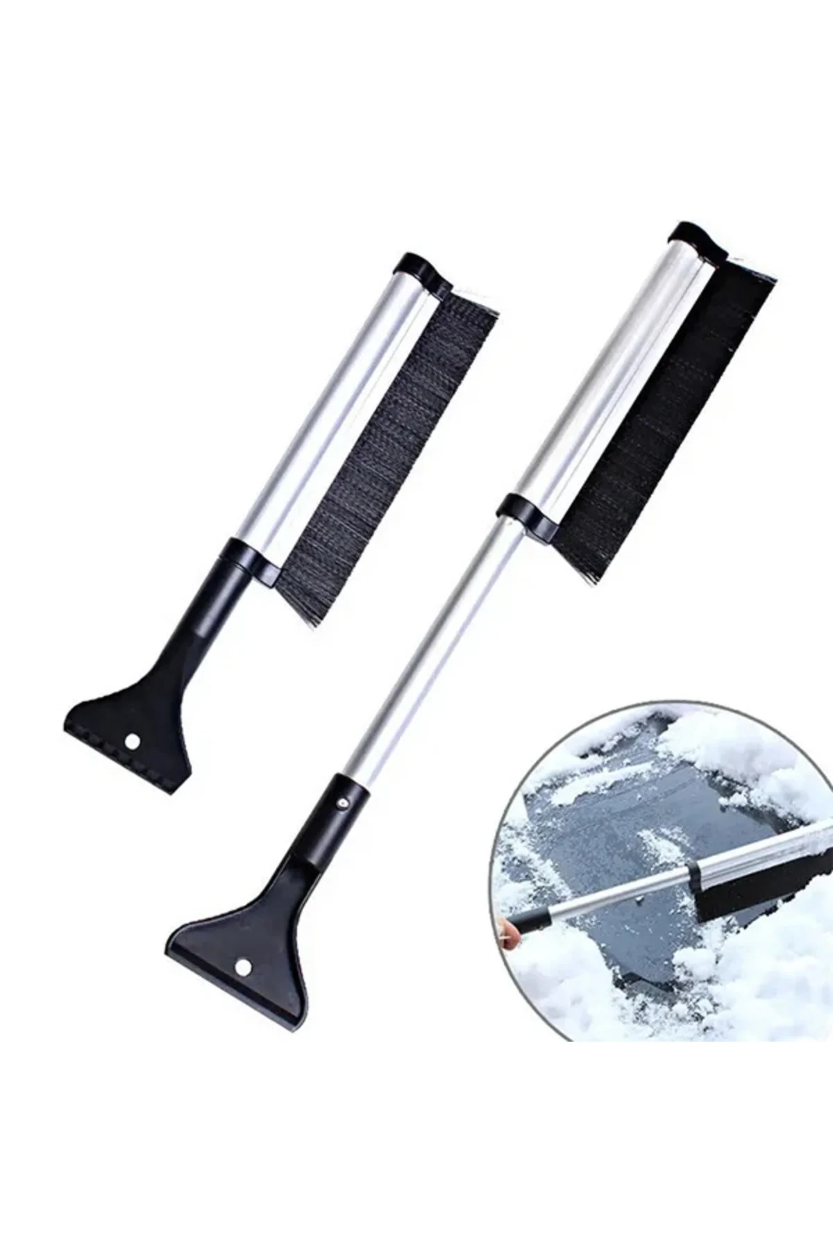 Ally 65Cm Oto Araç Buz Kazıyıcı Fırça Kar Temizleme Fırçası-1852