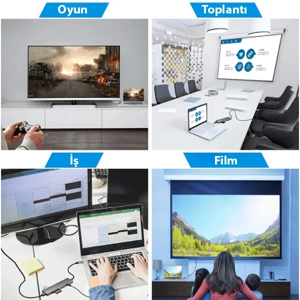 ALLY 9 İn1 Type C Hub 4k 30hz Hdmi Usb 3.0SdPD Adaptör-1852 ALLY 9 İn1 Type C Hub 4k 30hz Hdmi Usb 3.0SdPD Adaptör-1852