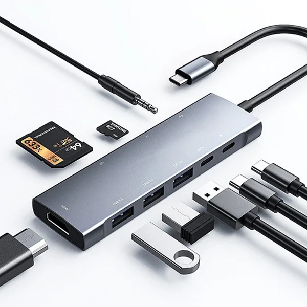 ALLY 9 İn1 Type C Hub 4k 30hz Hdmi Usb 3.0SdPD Adaptör-1852 ALLY 9 İn1 Type C Hub 4k 30hz Hdmi Usb 3.0SdPD Adaptör-1852