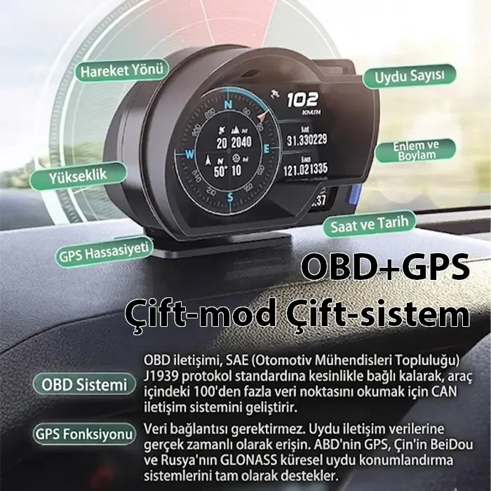 Ally A520 OBD2 + GPS Head Up Display HUD Dijital Hız Göstergesi RPM & Sıcaklık & Basınç Takip Hız Alarmı-1852 Ally A520 OBD2 + GPS Head Up Display HUD Dijital Hız Göstergesi RPM & Sıcaklık & Basınç Takip Hız Alarmı-1852