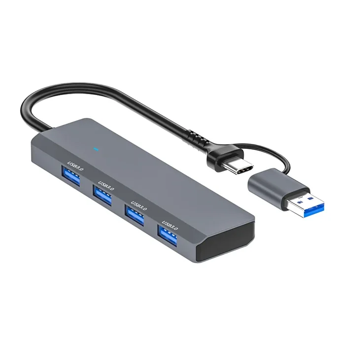 ALLY ADS-305D 4in1 USB/Type-C to 4X USB3.0 HUB Çoğaltıcı Çevirici Dönüştürücü Adaptör-1852 ALLY ADS-305D 4in1 USB/Type-C to 4X USB3.0 HUB Çoğaltıcı Çevirici Dönüştürücü Adaptör-1852