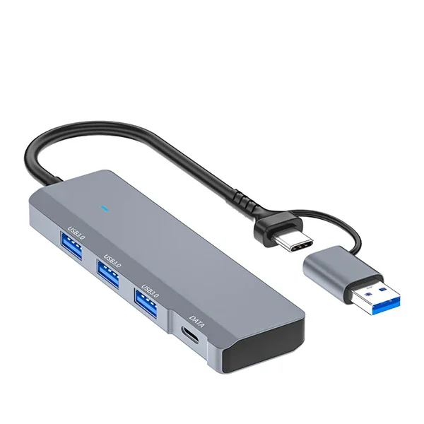 ALLY ADS-309D 4 Portlu USB+Type-C USB 3.0 Çoklayıcı Data HUB Adaptör-1852