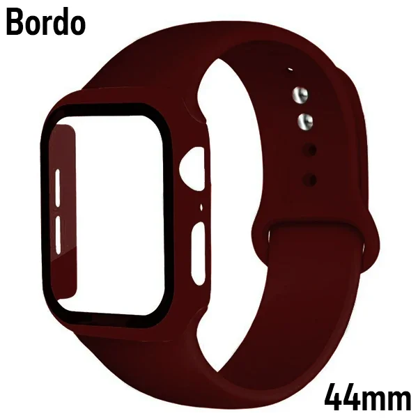 ALLY Apple Watch 4-5-6 44mm Silikon Kordon Kayış ve Ekran Koruyucu Kılıf-1852 ALLY Apple Watch 4-5-6 44mm Silikon Kordon Kayış ve Ekran Koruyucu Kılıf-1852
