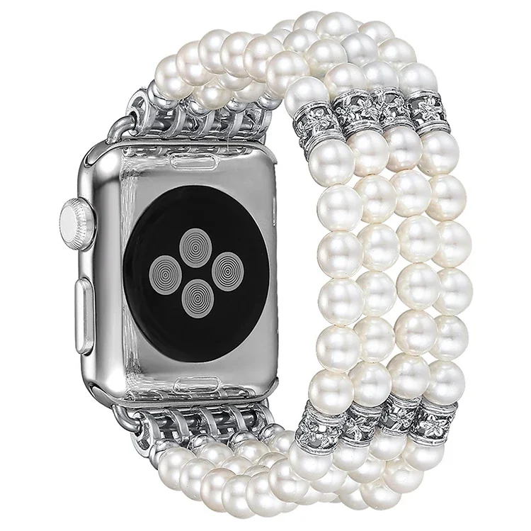 Ally Apple Watch 7-8 45mm 6-5-4 44mm Full Boncuk Taşlı Kordon Kayış 3-2-1 42mm-1852