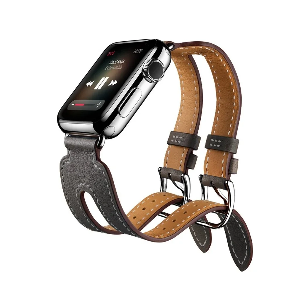 Ally Apple Watch 7-8 41mm 6-5-4 40mm Çift Kayış Kordon Kayış 3-2-1 38mm-1852