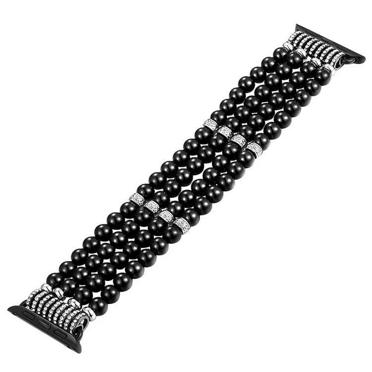 Ally Apple Watch 7-8 45mm 6-5-4 44mm Full Boncuk Taşlı Kordon Kayış 3-2-1 42mm-1852