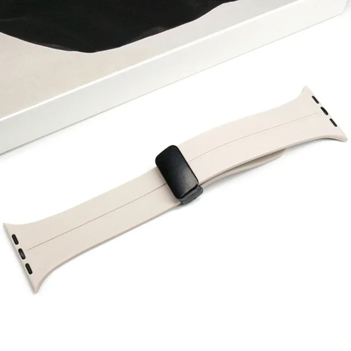 Ally Apple Watch 7-8 45mm 6-5-4 44mm Watch Ultra 49mm Manyetik Uçlu Silikon Kayış Kordon 3-2-1 42mm-1852
