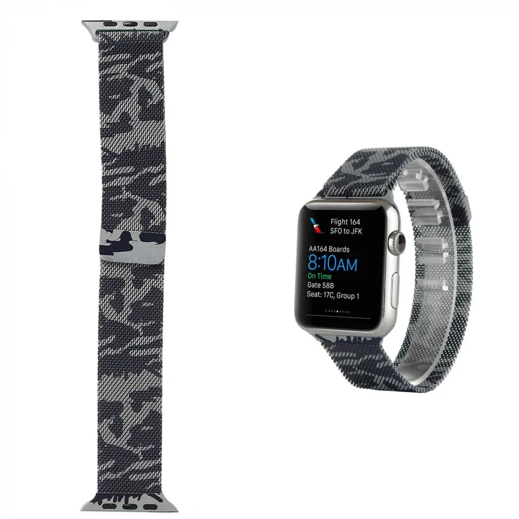 Ally Apple Watch Metal Milano Loop Kamuflaj Kayış Kordon - 45mm 44mm 42mm