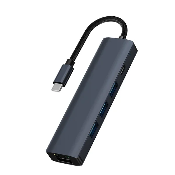 ALLY BYL-2302 5 IN 1 Type-c To USB + Type-c + Ethernet Dönüştürücü Çoğaltıcı Hub-1852