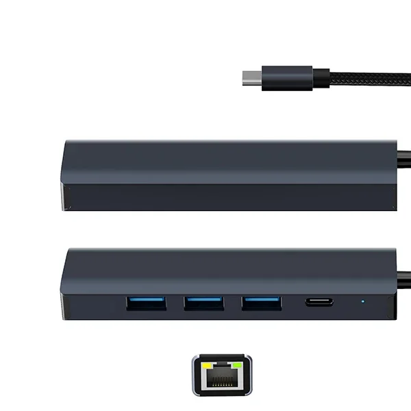 ALLY BYL-2302 5 IN 1 Type-c To USB + Type-c + Ethernet Dönüştürücü Çoğaltıcı Hub-1852