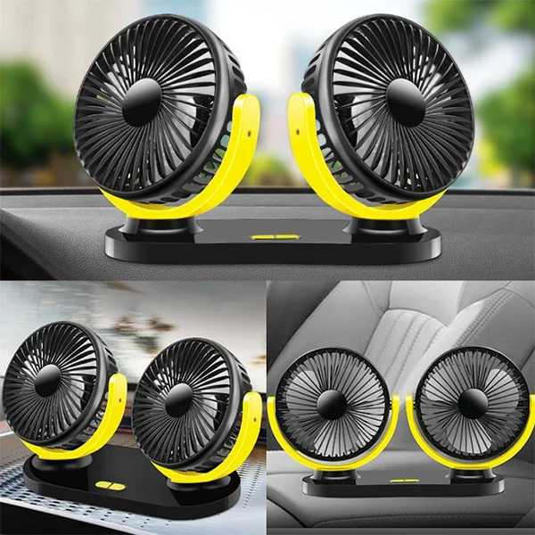 Ally Çift Başlıklı Araç Fanı Oto Fan Vantilatör R-8037-1852 Ally Çift Başlıklı Araç Fanı Oto Fan Vantilatör R-8037-1852