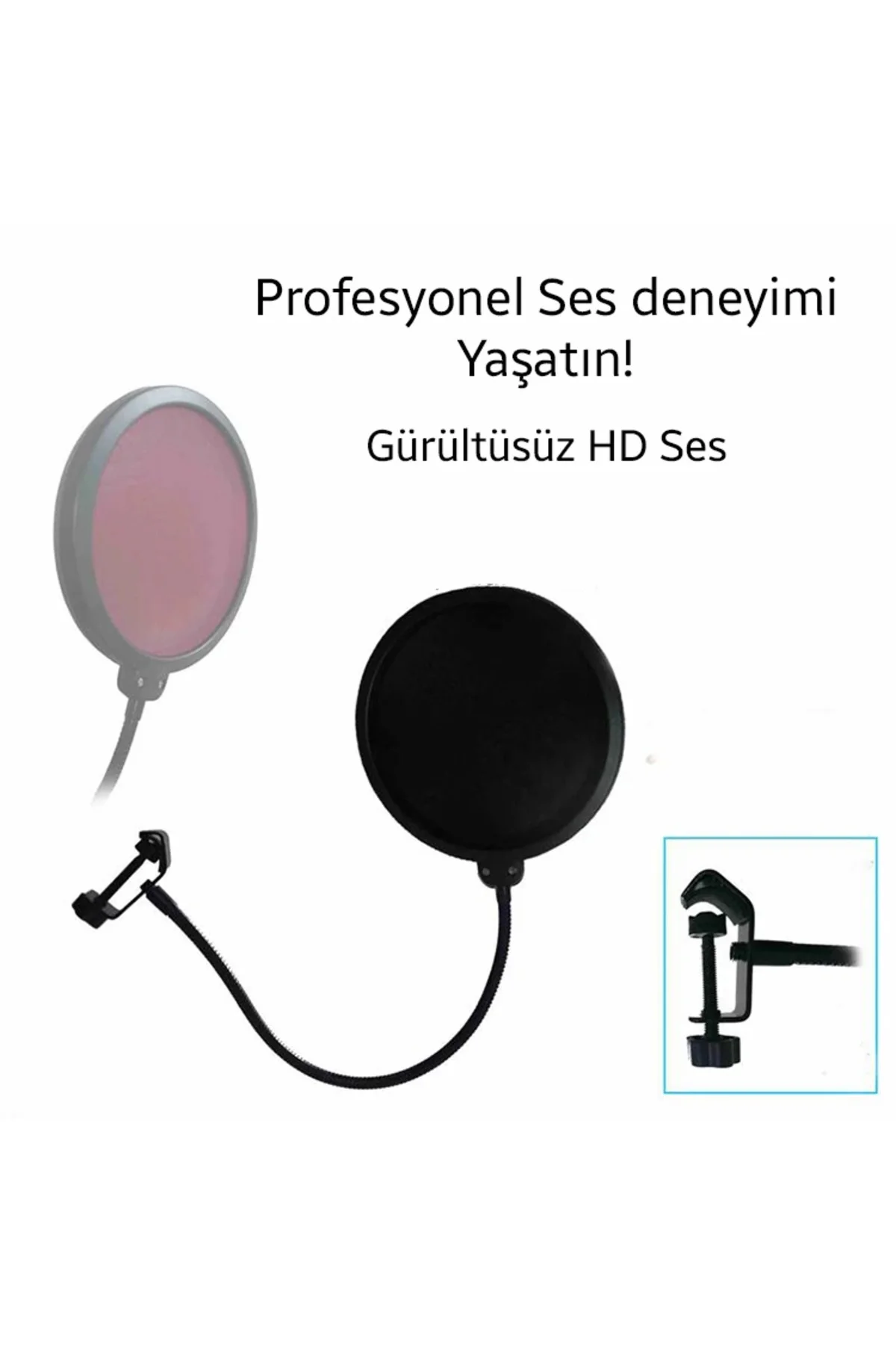 Ally Çift Katman Stüdyo İçin Mikrofon Pop Filtre Youtuber-1852 Ally Çift Katman Stüdyo İçin Mikrofon Pop Filtre Youtuber-1852