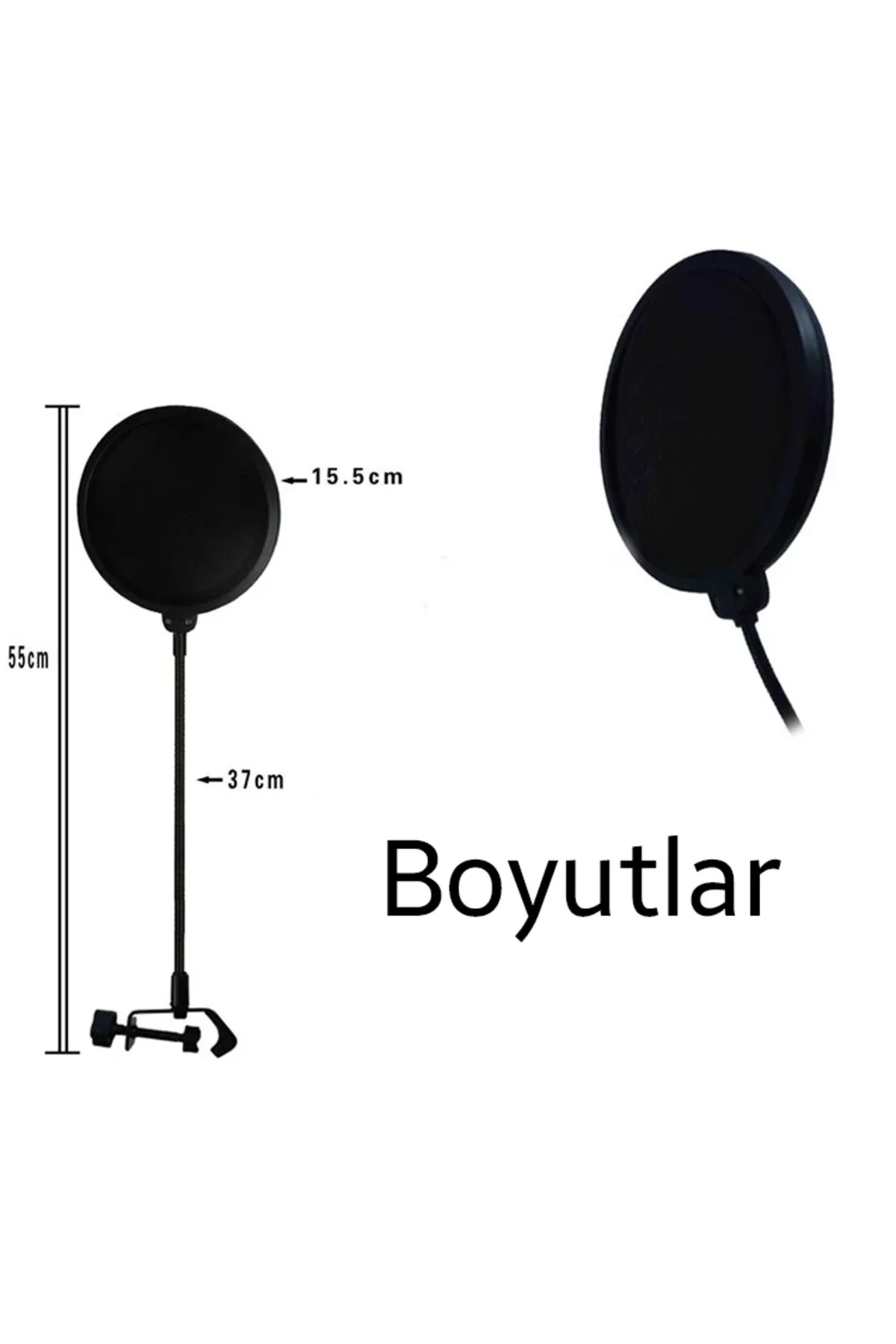 Ally Çift Katman Stüdyo İçin Mikrofon Pop Filtre Youtuber-1852 Ally Çift Katman Stüdyo İçin Mikrofon Pop Filtre Youtuber-1852