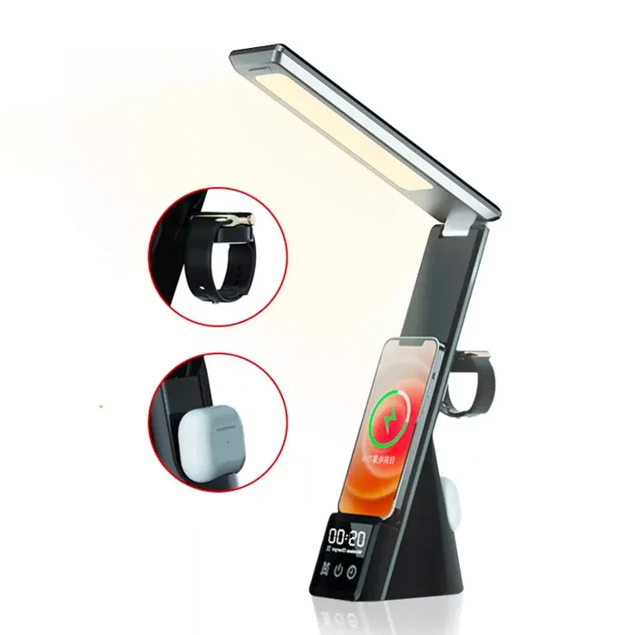 ALLY Dijital Saatli 15W Kablosuz Şarjlı LED Işıklı Katlanabilir M