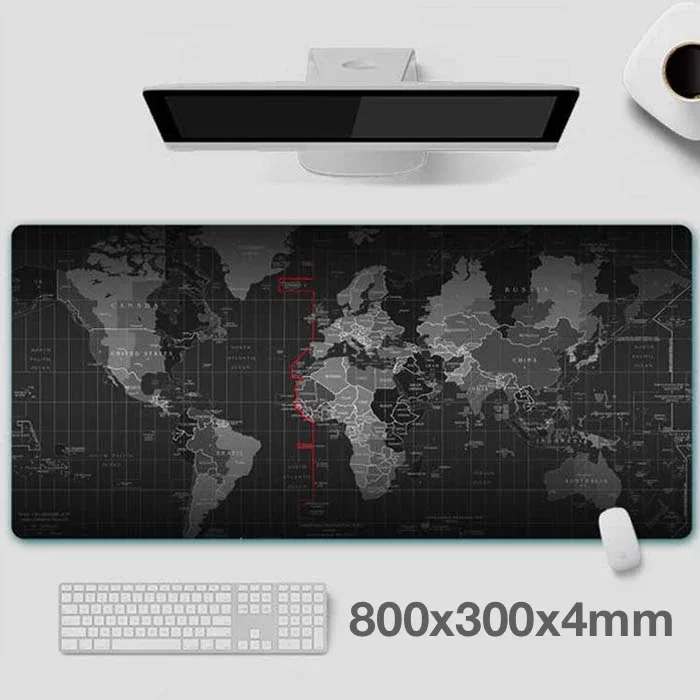 ALLY Dünya Desenli RGB Led Işıklı Oyuncu Mouse Pad 300*800*4MM-1852