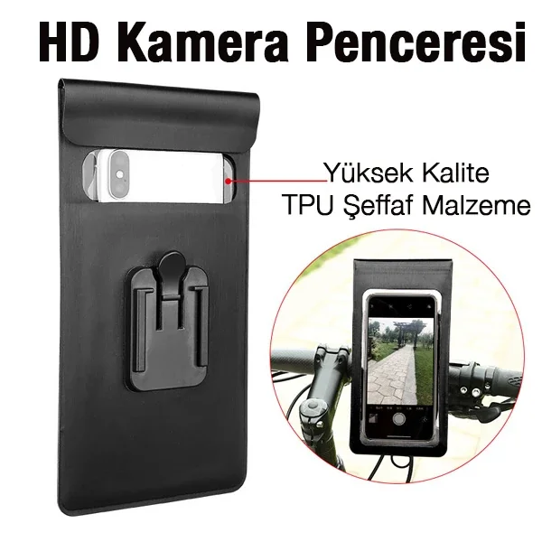 ALLY F1-C Su Geçirmez Bisiklet Gidon Telefon Tutucu-1852