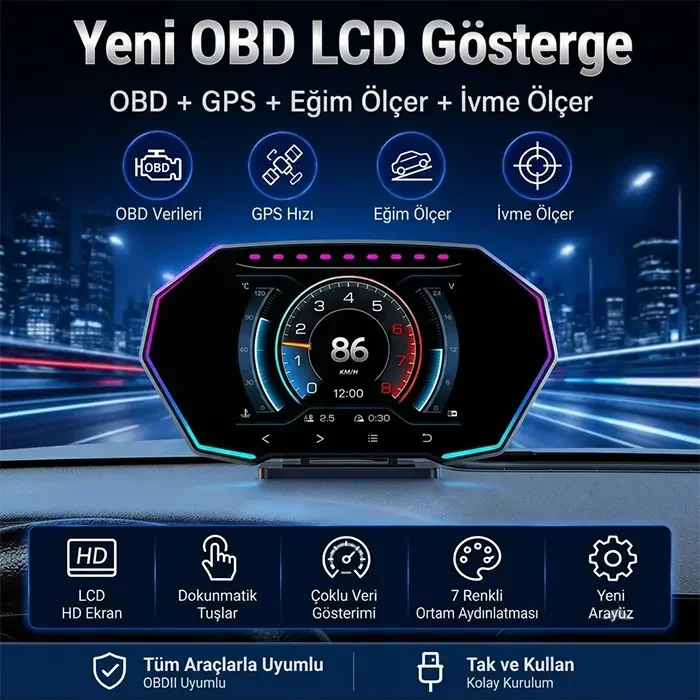 Ally F11 OBD2 + GPS Head Up Display HUD Dijital Hız Göstergesi-1852 Ally F11 OBD2 + GPS Head Up Display HUD Dijital Hız Göstergesi-1852