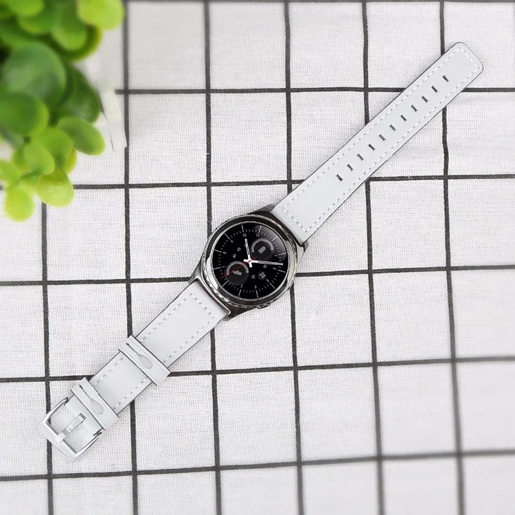 Ally Gear S3 Watch 4 46mm Classic Frontier Deri Dişli Kayış Kordon-1852